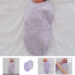 Mamacoco reversible purple floral cocoon swaddle